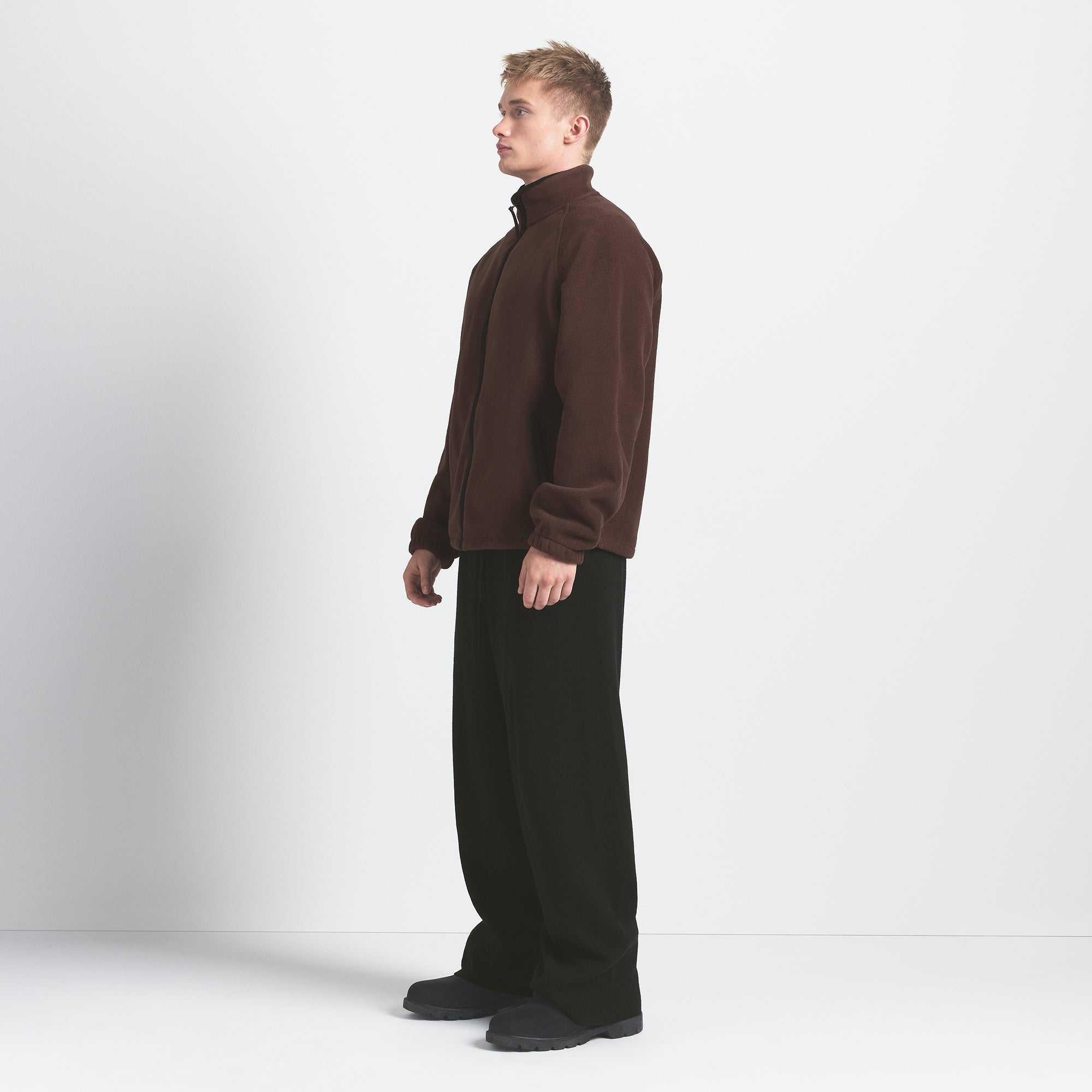 ARCTIC FLEECE MENS ZIP UP JACKET | ESPRESSO