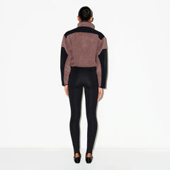 TEDDY BOXY ZIP UP JACKET | UMBER