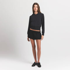 COTTON JERSEY ZIP UP HOODIE | SOOT