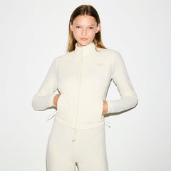 OUTDOOR FLEECE FITTED JACKET | ECRU