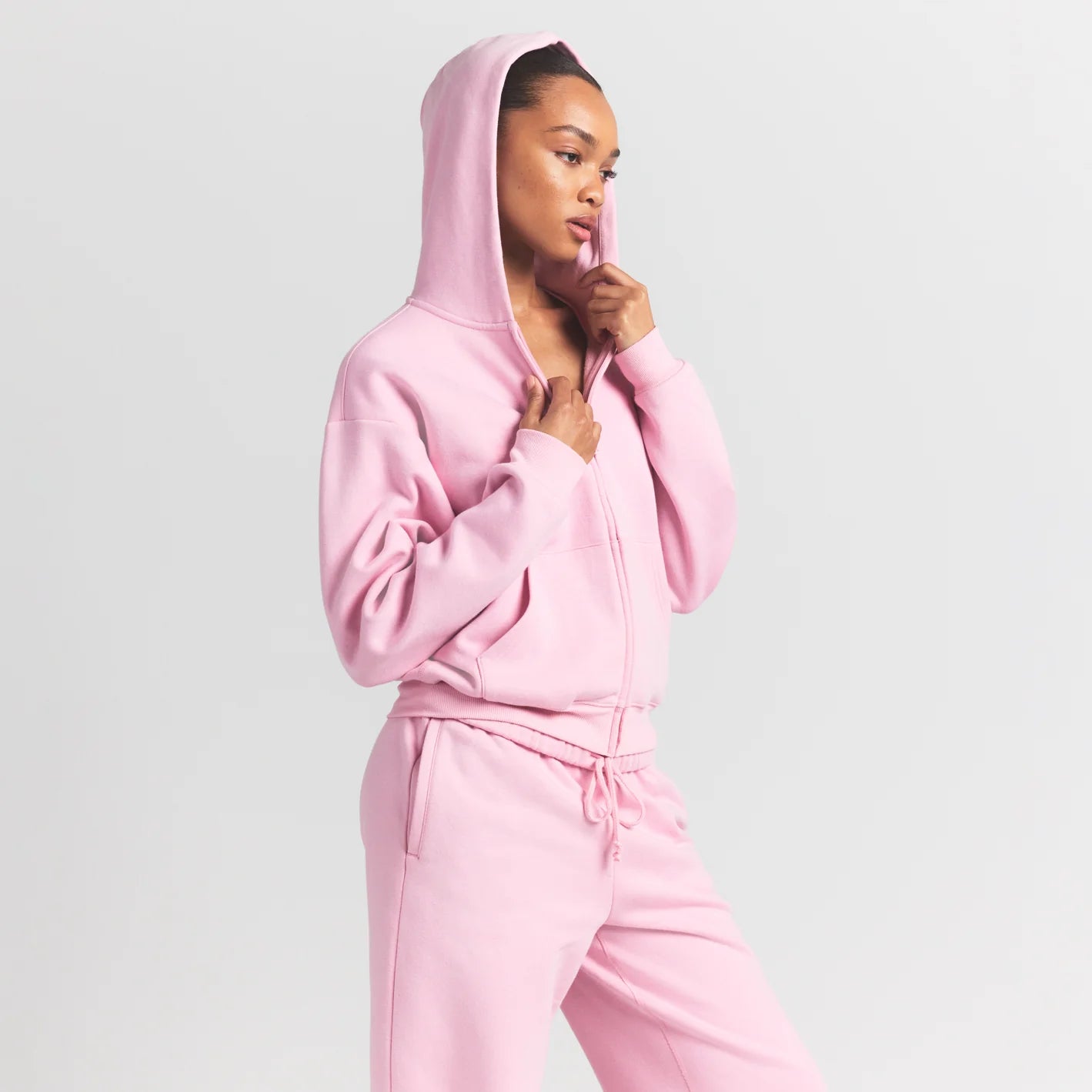 COTTON FLEECE CLASSIC ZIP UP HOODIE | HALITE