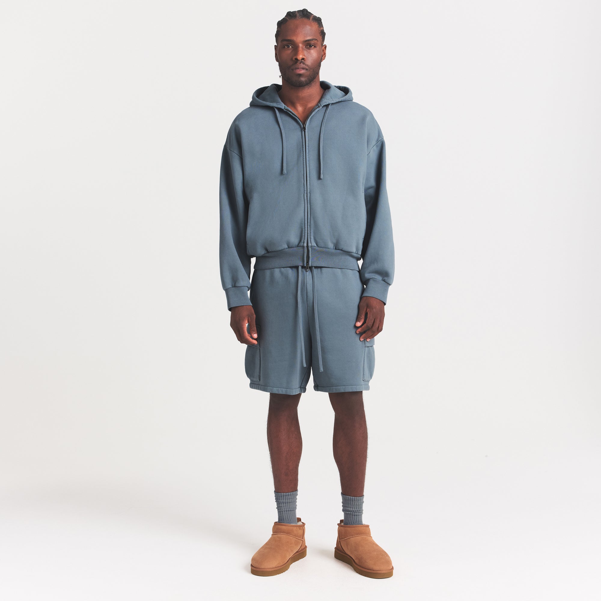 HEAVYWEIGHT FLEECE ZIP UP HOODIE | KYANITE