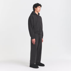 HEAVYWEIGHT FLEECE ZIP UP HOODIE | WASHED ONYX